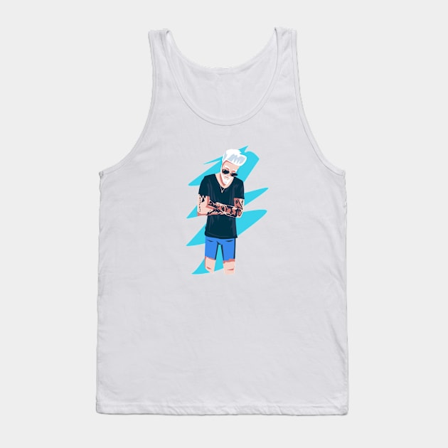 hipster Tank Top by ballano